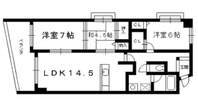 ゼフィーロ長岡京 Aタイプ間取り