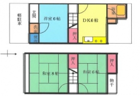 今里更ノ町貸家間取り