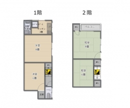 東神足2丁目貸家間取り