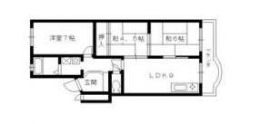 長岡コーポAタイプ間取り