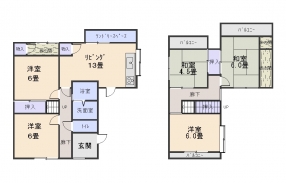 一文橋2丁目貸家間取り