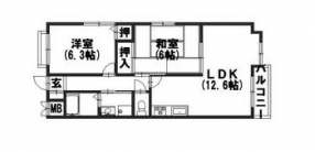 クラヴァス長岡京間取り